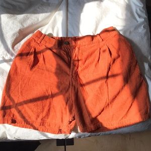 Orange Corduroy Big Bud Press shorts.